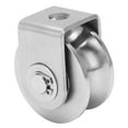 thumbnail image 1 of Polea de pista de acero inoxidable con rueda de ranura tipo U para carro Industrial de puerta corredera de 48mm de diámetro, 1 of 8