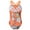 Orange, variant on MSemis Kids Girls' Floral Printed One Piece Swimsuits