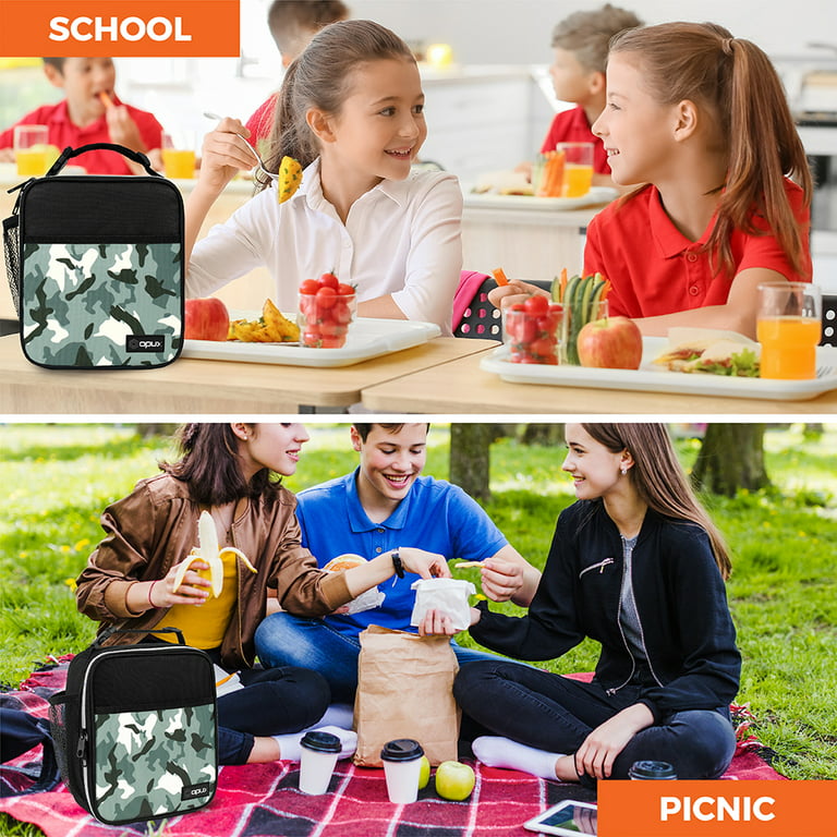 Opux Insulated Lunch Box Women, Lunch Bag Tote Girls Kids Teen Adult, Cute Soft Lunch Cooler Container Work School, Reusable Thermal Food Meal Prep