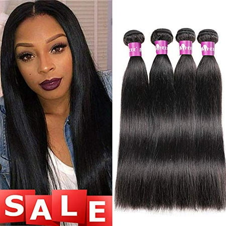 Hebe 10a Brazilian Virgin Hair Straight 3 Bundles 16 18 20 300g