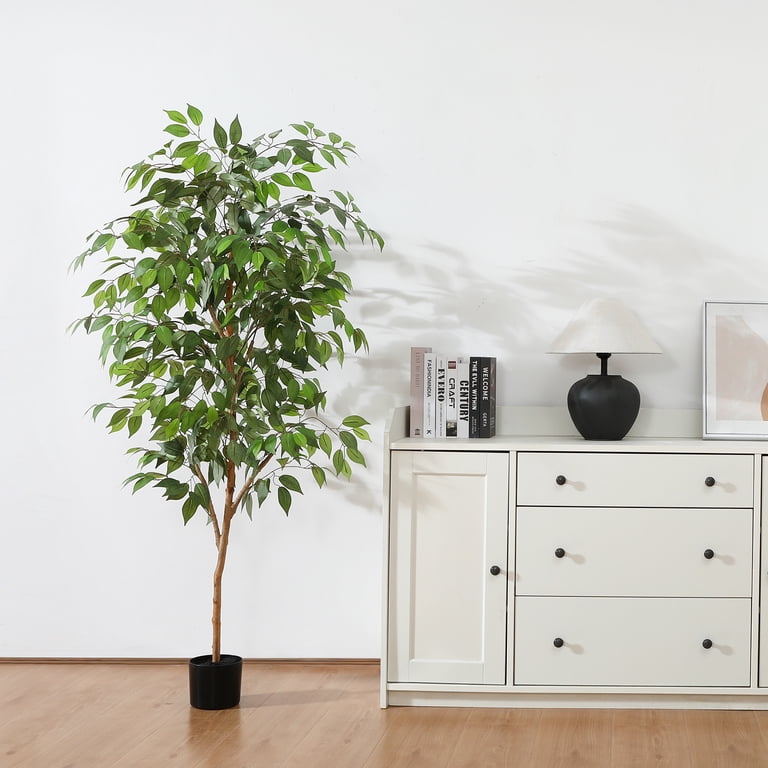 DR.Planzen 5-Foot Artificial Ficus Tree with Wood Trunk photo 8