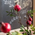 thumbnail image 6 of Artificial Red Pomegranate Greenery Leaf Bouquet 22" Tall, 6 of 6