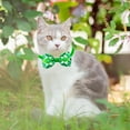 thumbnail image 5 of Tvtnvo Pet Bow Tie St. Patrick's Day Four Leaf Clover Luck Collar Accessory for Dogs and Cats Festive Holiday Party Outfit Nylon Spandex Charming Pet Costume Green 3.1x1.6in, 5 of 5