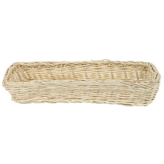 BESTYASH 1Pcs Table Organizer Basket Woven Cutlery Basket Synthetic Material Storage for Household Item