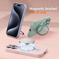 thumbnail image 5 of Magnetic Stand Case Wireless Charging Invisible Holder Cover for iPhone 16promax Liquid Silicone (for iPhone 16promax/Red), 5 of 5