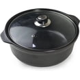 thumbnail image 6 of Casserole Clay  100oz Pot Heat-resistant Premium Ceramic Bowls Cooking Soup Black Glass Lid, 6 of 7