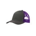 thumbnail image 1 of Top Headwear Structured Snapback Trucker Cap - Grey/Steel/Purple, 1 of 1