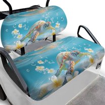 POLERO Ocean Sea Turtle Print Golf Cart Seat Cover for Women Men, Breathable Universal Ezgo Golf Cart Front Seat Cover Easy to Install Vehicle Accessories
