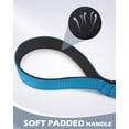 thumbnail image 3 of shiyou-Strong Short Dog Leash 1FT, 1.2 Inch Wide, Heavy Duty, Padded Handle for Traffic Control, Reflective Leash for Medium and Large Dogs Walking Training, Aqua Blue, 3 of 4