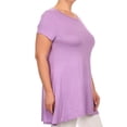 thumbnail image 3 of Women's Casual Plus Size Solid Color Blouse Tunic Top Shirt, 3 of 4