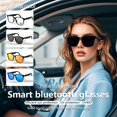 thumbnail image 4 of Gafas inteligentes con Bluetooth para hombre y mujer, con altavoz, auriculares y luz azul, para escuchar música, conducir, reuniones y pescar (temperatura negra, luz azul), 4 of 8