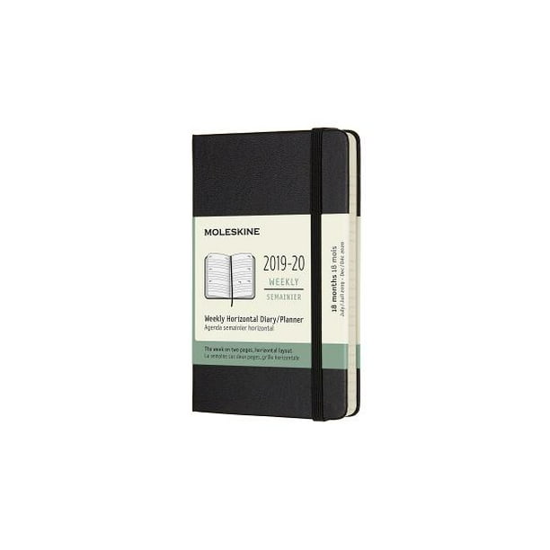 Calendars Moleskine Hard Weekly Planner in Black Horizontal All Major