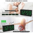 thumbnail image 5 of Battery Operated Digital Clock, Alarm Clock for Bedrooms - Cordless Large Big Numbers 4 Dimmers for Seniors, Adjustable Volume Loud Alarm Clock for Heavy Sleepers Adults (Green Digits), 5 of 7