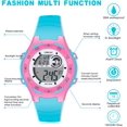 thumbnail image 2 of Reloj para niños Reloj deportivo digital Niños y niñas Reloj impermeable al aire libre Alarma Cronómetro Reloj para niños 5-10 años (azul) Feliz Sencillez, 2 of 5