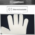 thumbnail image 3 of Goalkeeper Gloves Youth Soccer Training Gloves Embossed Anti-Slip Latex Adjustable Wristband, 3 of 9