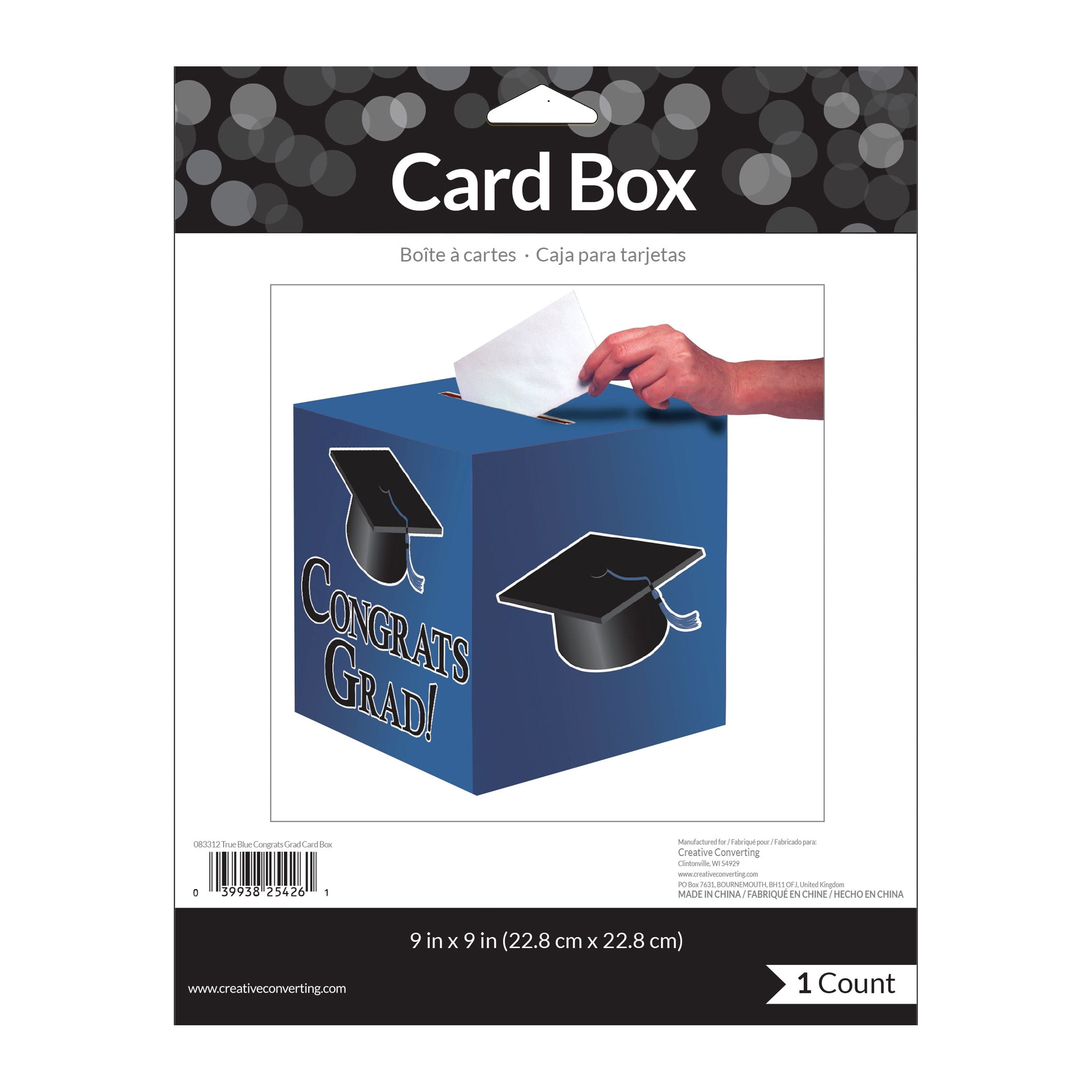 Cobalt Blue Congrats Grad Card Box