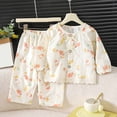 thumbnail image 2 of Girls Pajamas Set Kids Long Sleeve PJs Cotton Jammies 6-12 Months 12-24 Months 2t 3t 4t 5t 6t 7t 8t 9t Children(Light Pink,6-7 Years), 2 of 5