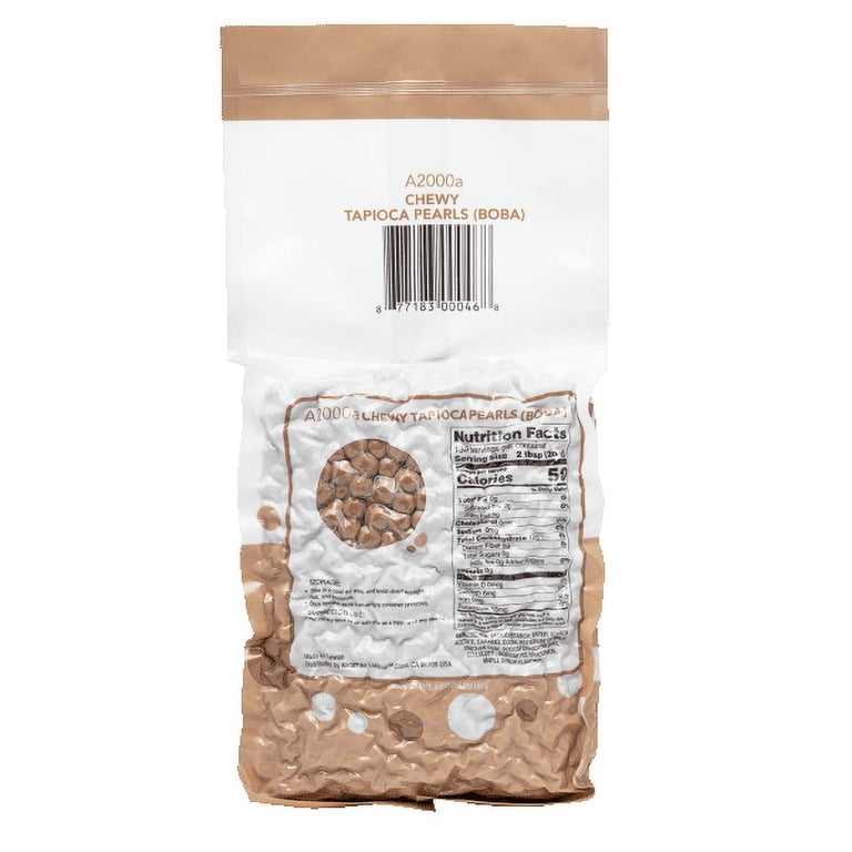 Tea Zone Chewy Tapioca Pearls, A2000, 6 Bags, 6 lbs Each, for Boba