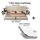 thumbnail image 1 of White Wood Bed 2 People Modern Design Mattress Bed King Size Luxury Bedroom Furniture Set Genuine Leather Headboard Nightstands My Lux Decor Round, 1 of 14