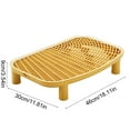thumbnail image 3 of SLYNSHome Cat Litter Mat Kitty Litter Trapping Mat,Yellow Large Dual-Layer Cat Litter Box Mat for Kitty,Floor Protection Waterproof Urineproof Pad, 3 of 7