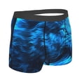thumbnail image 4 of Haiem Blue Fire Wolf Men's Boxer Briefs, Every Day Comfort Stretch Cotton Moisture-Wicking Underwear-Large, 4 of 8