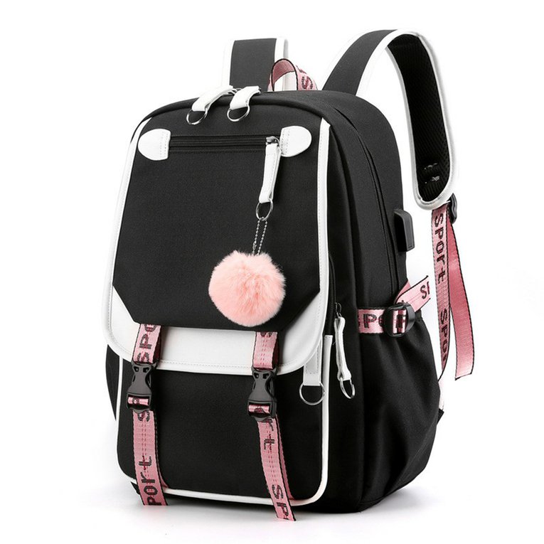 School Backpack With USB Charging Port 