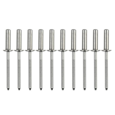 

10pcs 4mm x 16mm 304 Stainless Steel Round Head Closed End Blind Rivet for Auto Car