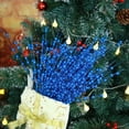 thumbnail image 6 of LQQBOX 30 Lake Blue Artificial Glitter Berry Stems 19.7" Fake Christmas Picks Decorative Glitter Sticks for Christmas Tree DIY Wreath Crafts Fireplace Decor, 6 of 7