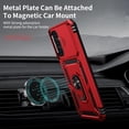 thumbnail image 2 of for Samsung Galaxy A25 5G Case with Camera Lens Cover, HD Screen Protector, 10 FT Military Grade Drop Protection, Magnetic Ring Holder Kickstand Protective Phone Case for Galaxy A25 5G, Red, 2 of 12
