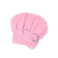 thumbnail image 1 of Advancent Gorro de ducha absorbente de agua, gorro de baño de microfibra grueso, decoración con lazo, envolturas suaves, accesorio de toalla para el Juegos de accesorios de baño Rosado Advancent HA067519-01, 1 of 6