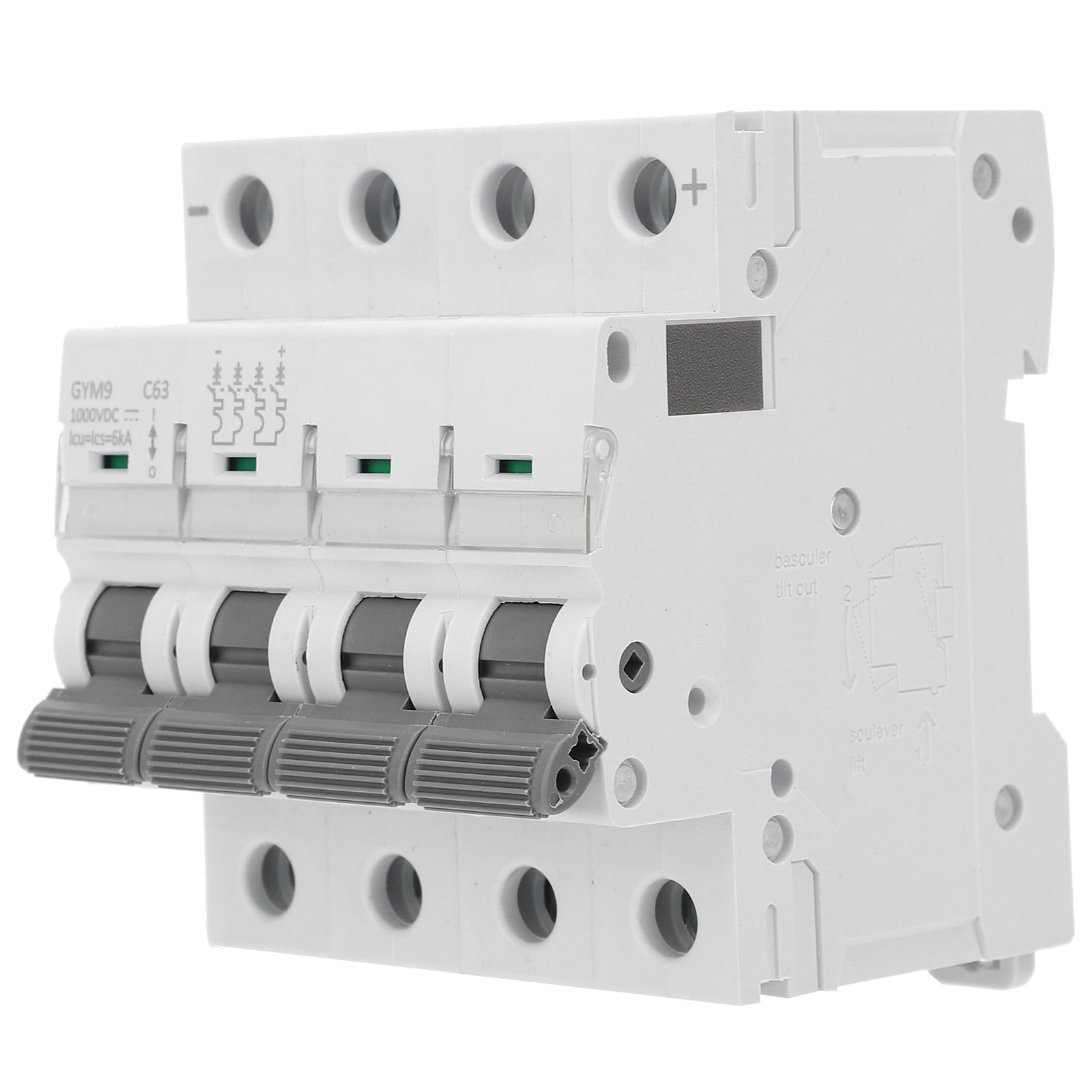 DC Circuit Breaker Mini DIN Rail Installation Protection Equipment GYM9‑C63 4P 1000V