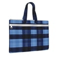 thumbnail image 2 of Handbag File Bag 15×10.6in Large Capacity Double Pocket Designed For Work Travel Travel Shopping Cornflowerblue Buffalo Plaid Check Tartan Scotland_1, 2 of 8