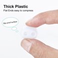 thumbnail image 3 of 20pcs Spring Cord Locks Plastic Rope End Fastener Double Holes Toggle Stoppers Sliders Rope Clip Fastener White, 3 of 7