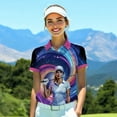 thumbnail image 4 of HOMYGIFTS Women’s Artistic Golf Polo Shirt – Vibrant Mosaic Golfer Design, 4 of 7