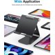 thumbnail image 2 of Adjustable Tablet Holder, Aluminum Minimalist Desktop Tablet Dock Compatible with New iPad 10.9/10.2 iPad Pro 12.9/11, iPad Air 5/Mini 6,Black, 2 of 4