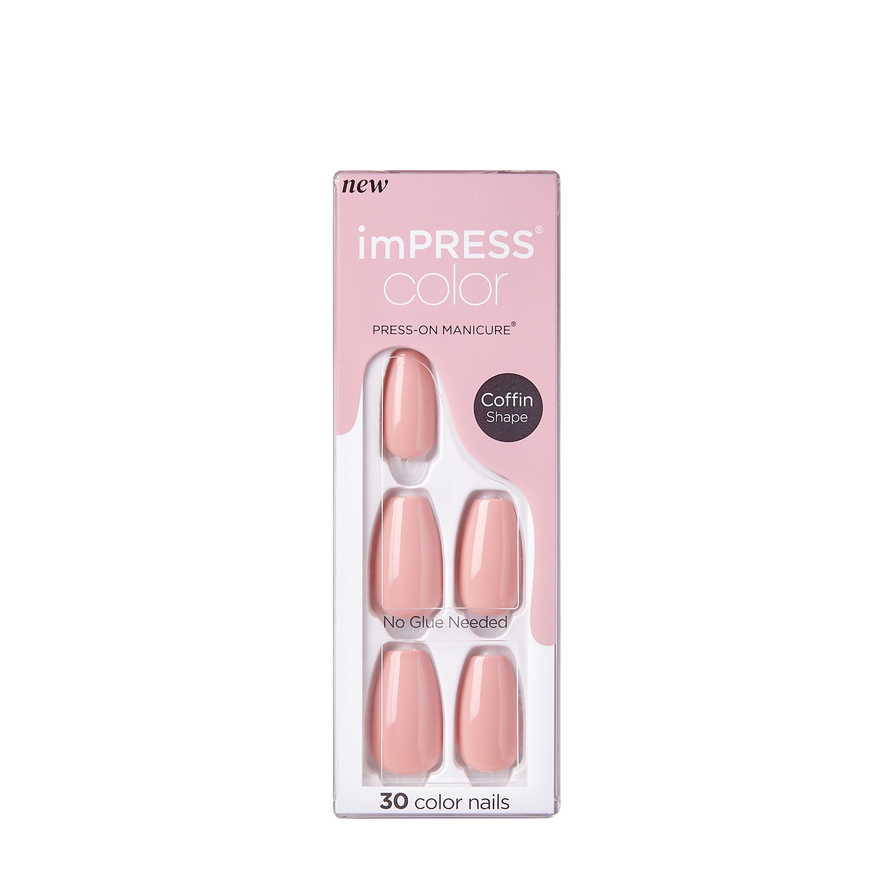 KISS imPRESS Color Press-On Manicure Fake Nails, 'Sumptuous', 30 Count -  
