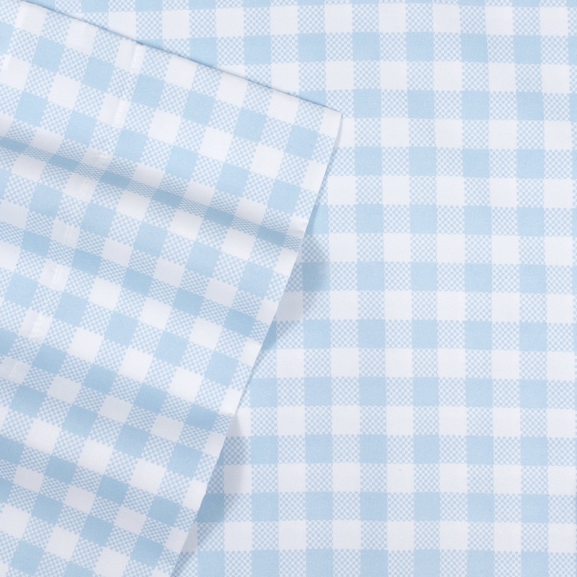 Blue Gingham Pattern Kids Sheet Set 