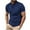 Navy, variant on ZCFZJW Short Sleeve Polo Shirts for Men Big and Tall Regular Fit Stretch Casual Solid Color 1/4 Button up V Neck Golf Henley Shirts Tops for Men Navy XXXL