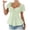 Light Green, variant on vigerkar Women's Crochet Lace Basic V-Neck T-Shirts Short Sleeve Loose Fitting Tunic Tops (Red, M)