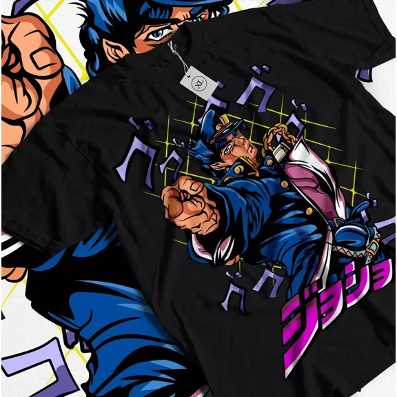 RARE Jotaro Kujo-JoJo's Bizarre T-shirt JoJo's Bizarre Adventure Anime Shirt Soft Tee