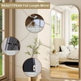 thumbnail image 4 of BEAUTYPEAK 27"x71" Rounded Top Full Length Mirror Floor Mirror,Silver, 4 of 7