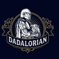 thumbnail image 2 of Junior's Star Wars: The Mandalorian Grogu and Din Djarin Dadalorian Banner Sketch  Graphic Tee Navy Blue Small, 2 of 3