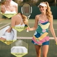 thumbnail image 6 of Yuyamidu Hippie Floral Womens Tennis Dress Summer Golf Dress with Built in Shorts Colorful Flowers Sleeveless Workout Athletic Dresses with Pocket Size XL, 6 of 7