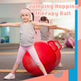 thumbnail image 2 of Lewtemi 3 Pcs 22 Inch Bouncing Ball with Handle, Outdoors Hopper Jumping Hopping Ball and Air Pump for Sports School Games Exercise (Red, Blue, Green), 2 of 7