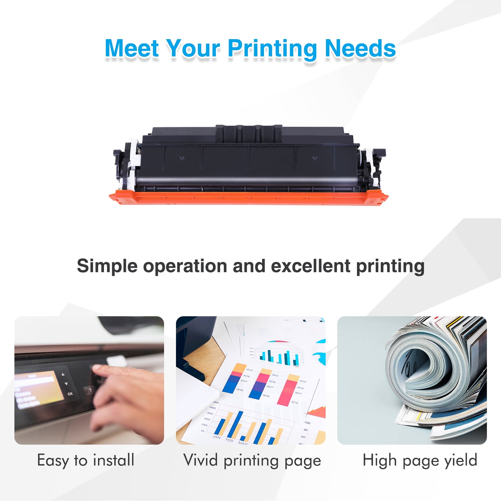 210X High Yield Laserjet 210A Toner Cartridge With Chip Compatible for HP 210A 210X W2100A W2100X Color Laserjet Pro MFP 4301fdw 4301fdn Pro 4201dw 4201dn Series Printer 210 Ink (BK/C/M/Y 4 Pack)