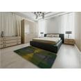 thumbnail image 5 of Ahgly Company Machine Washable Indoor Square Transitional Army Green Area Rugs, 4' Square, 5 of 7