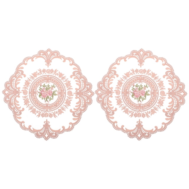 EeaseCA 2pcs Lace Placemats Cups Mats Table Mats Photo Props Mug Mats for Home