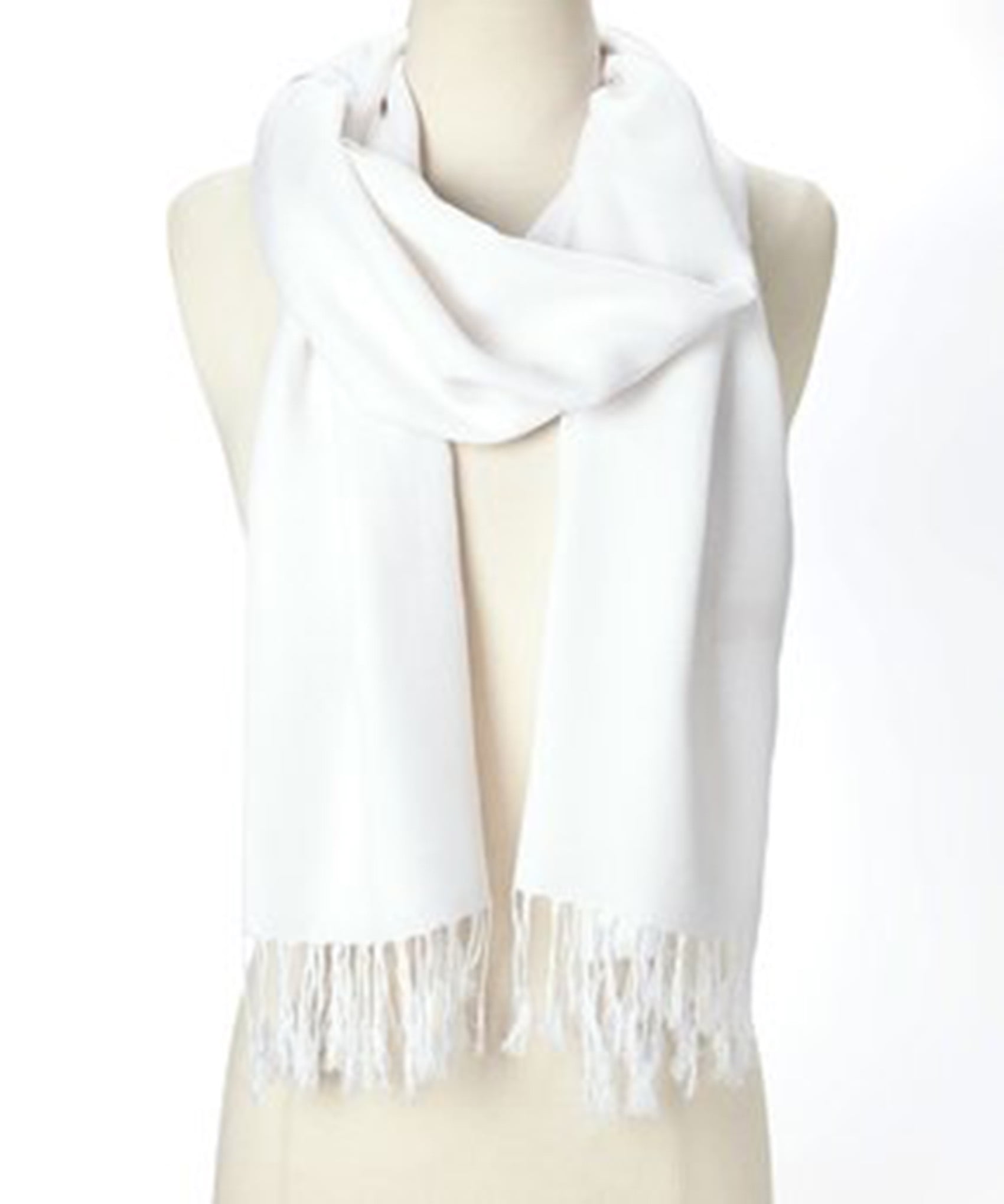 White Solid Scarfs for Women Fashion Warm Neck Womens Winter Scarves