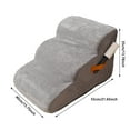 thumbnail image 3 of Dog Stairs for Small Dogs Cats High Density Pet Steps with Non- Bottom Portable Dog Ramp for Couch, Bed Sofa Washable Cover Extra Wide Steps for Older Pets Injured Dogs(21.65*15.75*13.78Inch), 3 of 8