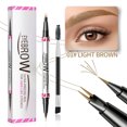 thumbnail image 3 of Eyebrow Brush Curved Eyebrow Pen Brush Eyebrow Pencil Brow Pencil 2 In1 Ended Microblading Eyebrow Pen With Micro Fork Tip And Precise Brush Tip Create Natural Hair Like Eyebrow Pencil Dark Brown, 3 of 3